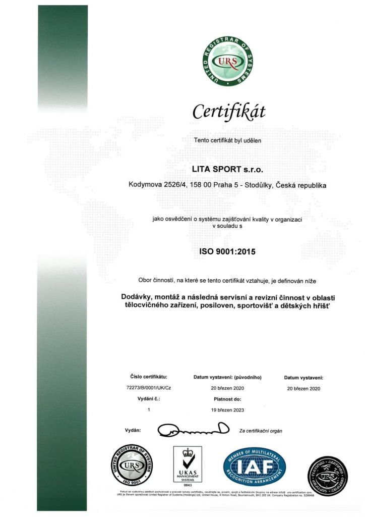 001 CERTIFIKAT ISO 2020 page 0001 | LITA SPORT s.r.o.